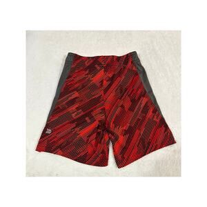 All In Motion Girls Small 6/7 Red Black Athletic Shorts Lined